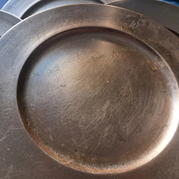 BOWRING tradition gold charger plates lacquered 13" round wedding holiday 12 - Picture 15 of 15